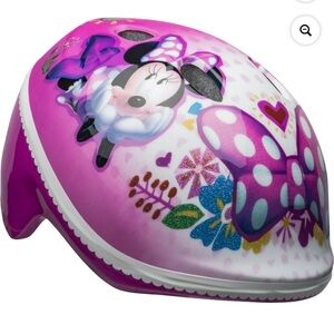 Disney Minnie Mouse Glittery Scrapbook Bow Toddler Bike Helmet, 3+ (48-52cm)